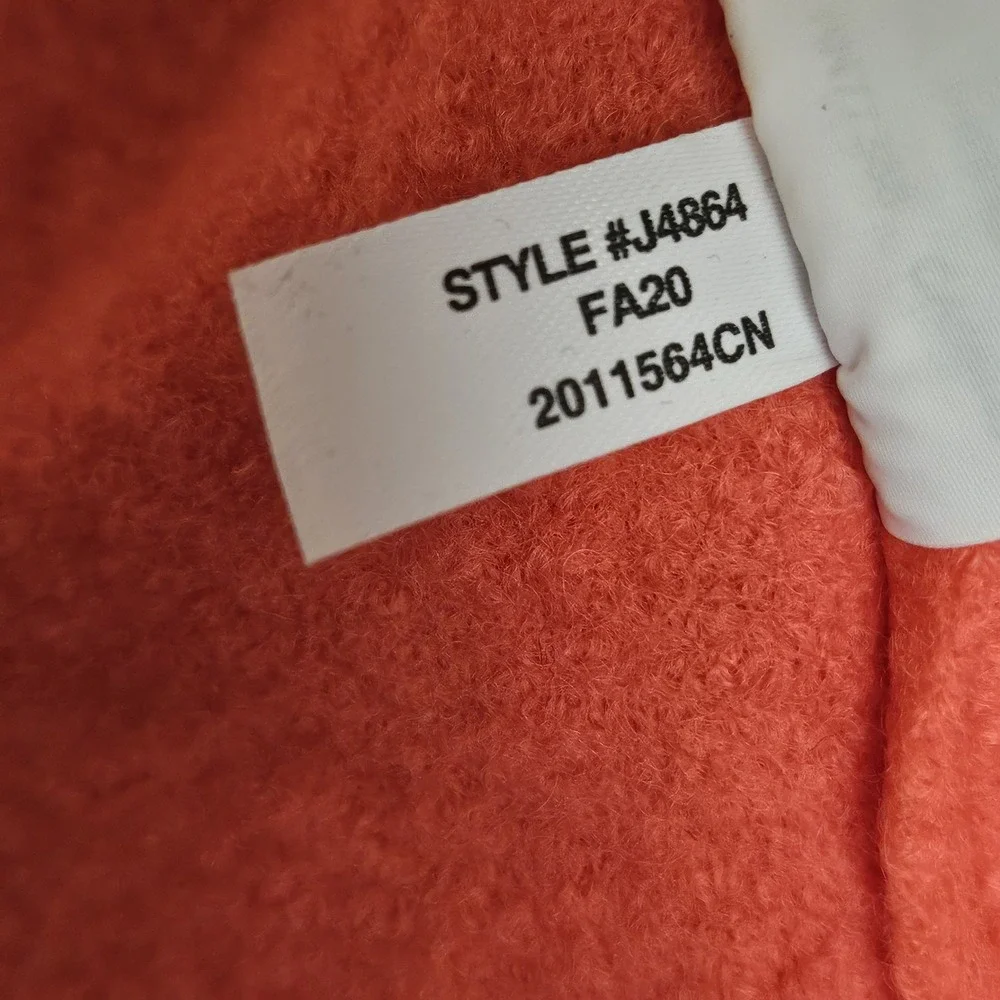 J. Crew Women's Daphne Topcoat Size 4 Coral Italian Boiled Wool J4864 - Picture 12 of 12